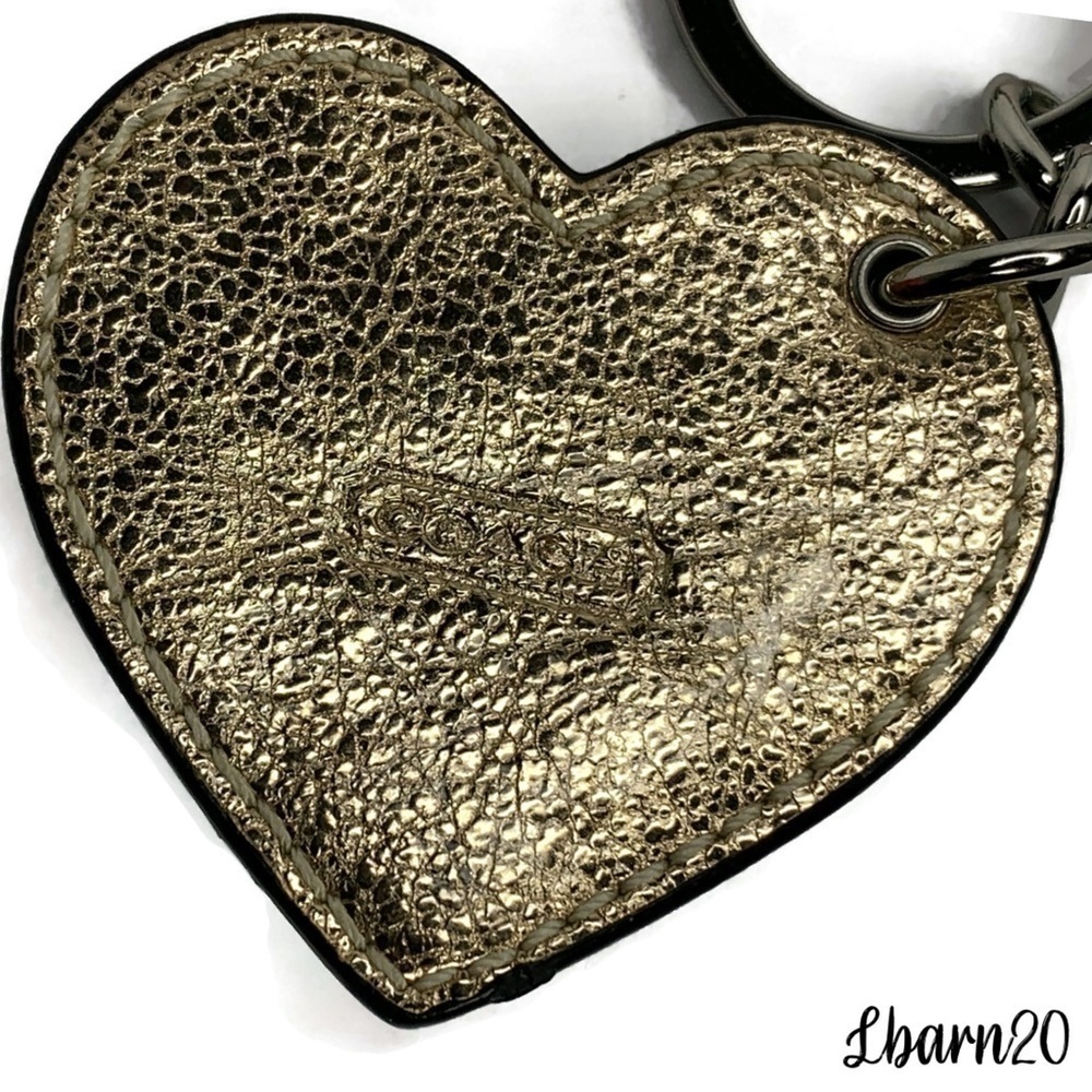 ❤️ Coach Multicolored Jewel Crystal HEART Keychain - Picture 4 of 7